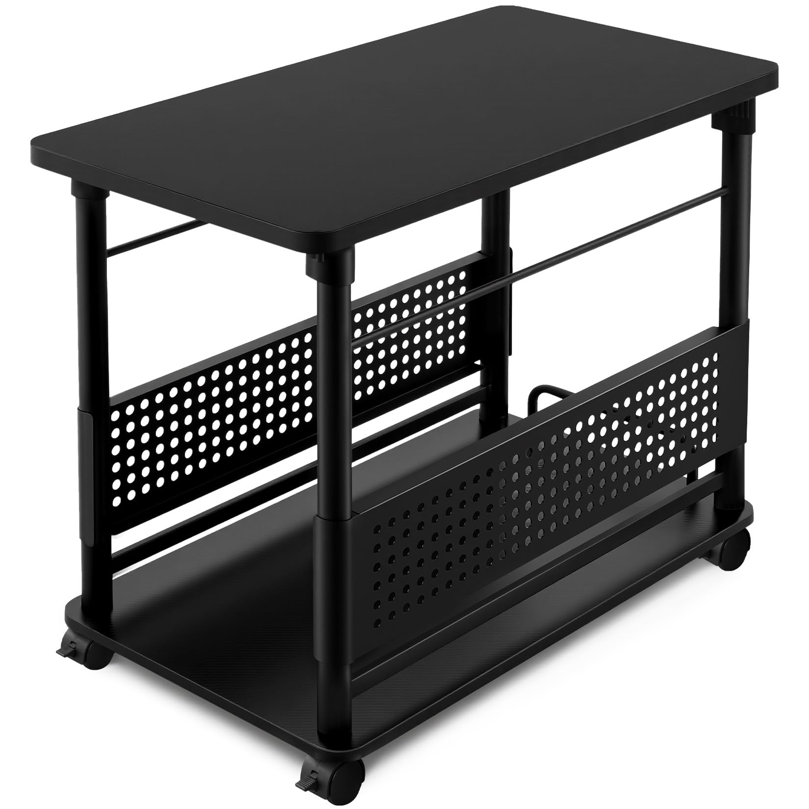 Amazon.co.jp: Avocahom 昇降式PCワゴン パソコンラック 幅39×奥行74